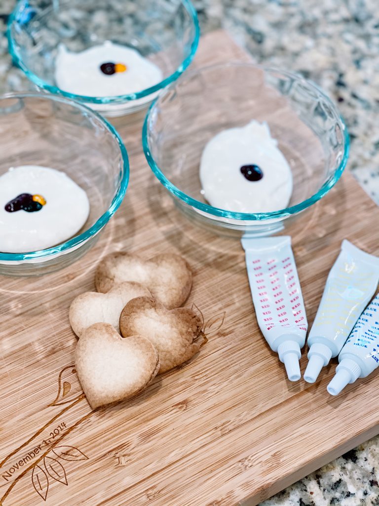 sugar cookies and frosting