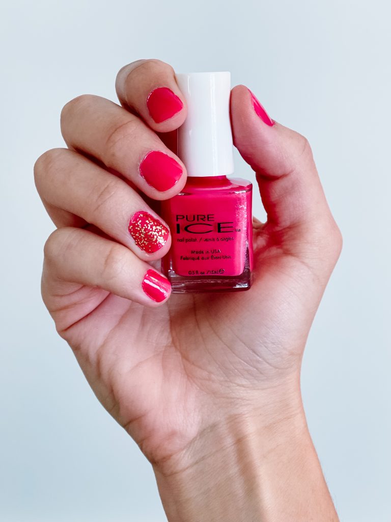 hot pink nail polish